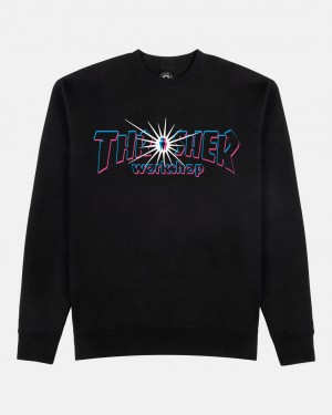 Crewneck Thrasher Magazine Nova Crewneck Negros | LVP-614850