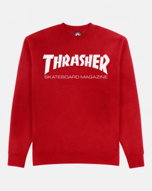 Crewneck Thrasher Magazine Skate Mag Crewneck Rojos | ZPC-527930