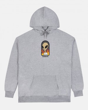 Hoodies Thrasher Magazine Believe Hoodie Grises | QIX-834796