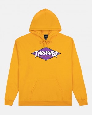 Hoodies Thrasher Magazine Diamond Hoodie Dorados | TZQ-043681