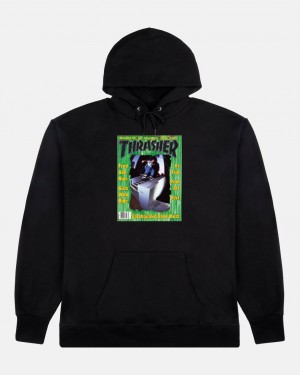 Hoodies Thrasher Magazine Fred Gall Cover Hoodie Negros | TEZ-092375