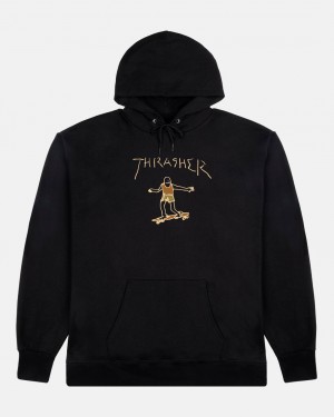 Hoodies Thrasher Magazine Gonz Hoodie Negros Marrom | JCI-164853