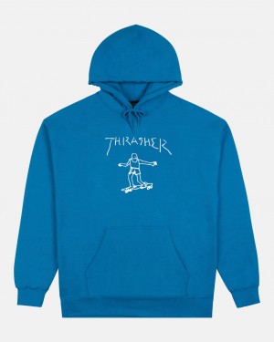 Hoodies Thrasher Magazine Gonz Hoodie Sapphire | ZQE-046138