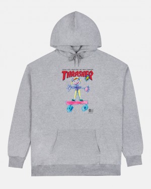 Hoodies Thrasher Magazine Kid Cover Hoodie Grises | YQJ-075239