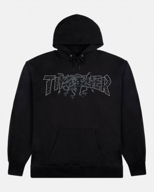 Hoodies Thrasher Magazine Medusa Hoodie Negros | NTX-857039