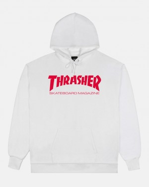 Hoodies Thrasher Magazine Skate Mag Hoodie Blancos Rojos | PCU-315087
