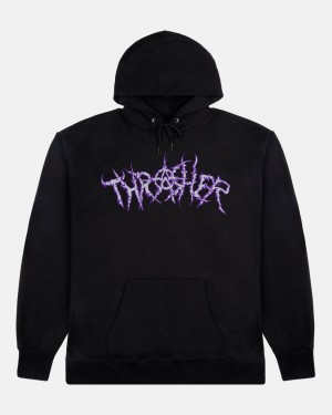 Hoodies Thrasher Magazine Thorns Hoodie Negros | UVY-205891