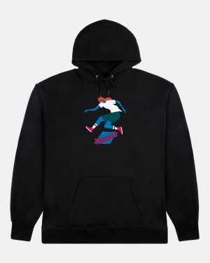 Hoodies Thrasher Magazine Trasher Tre Hoodie Negros | IOE-208193