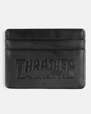 Other Thrasher Magazine Thrasher Cuero Card Wallet Negros | JCU-865017