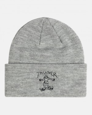 Sombreros Thrasher Magazine Gonz Beanie Grises | LVA-483571