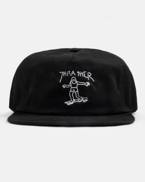 Sombreros Thrasher Magazine Gonz Snapback Negros | BWP-627183