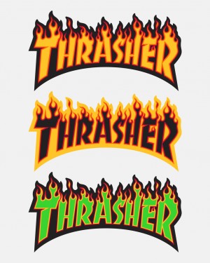 Stickers Thrasher Magazine Flame (Large) Sticker (25 Pack) Multi | DIV-751834