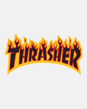 Stickers Thrasher Magazine Flame Sticker Negros | RAZ-594327