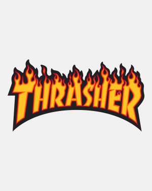 Stickers Thrasher Magazine Flame Sticker Amarillos | JNE-069753