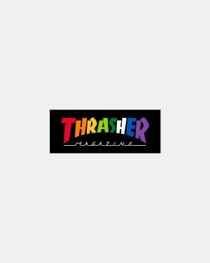 Stickers Thrasher Magazine Rainbow Sticker (25 Pack) Negros | MXB-857619