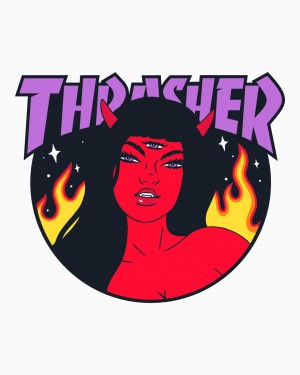 Stickers Thrasher Magazine Roja Logo Sticker Verdes | WZU-173654