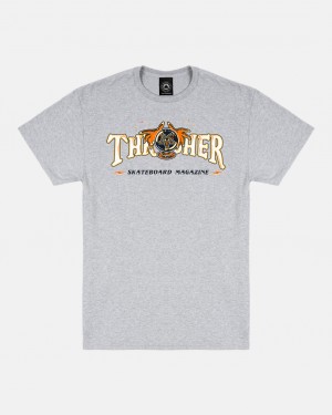 T-Shirts Thrasher Magazine Fortune T-Shirt Ash Gray | WVP-751438
