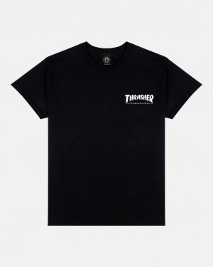 T-Shirts Thrasher Magazine Little Thrasher T-Shirt Negros | ADR-714096