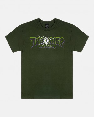 T-Shirts Thrasher Magazine Nova T-Shirt Verdes | IKH-724103