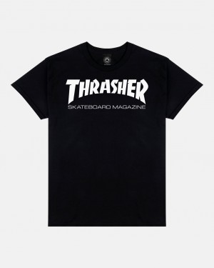 T-Shirts Thrasher Magazine Skate Mag Youth T-Shirt Negros | NQL-609254