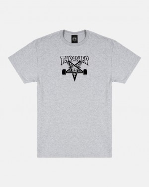 T-Shirts Thrasher Magazine Skategoat T-Shirt Grises | NPY-178246