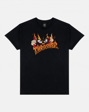 T-Shirts Thrasher Magazine Sucka Free By Neckface T-Shirt Negros | QRC-856701