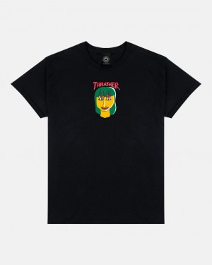 T-Shirts Thrasher Magazine Talk Shit By Gonz T-Shirt Negros | GSI-741083