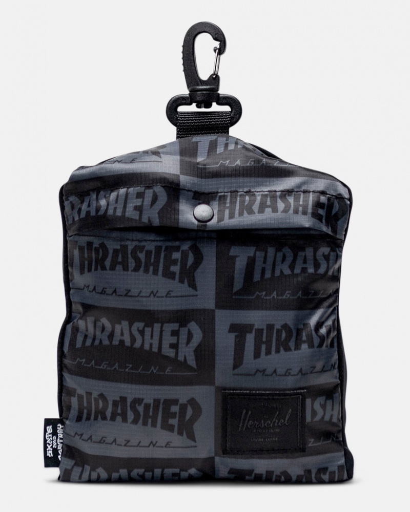 Bolsas Thrasher Magazine Thrasher X Herschel Packable daypack Negros | DUF-032716