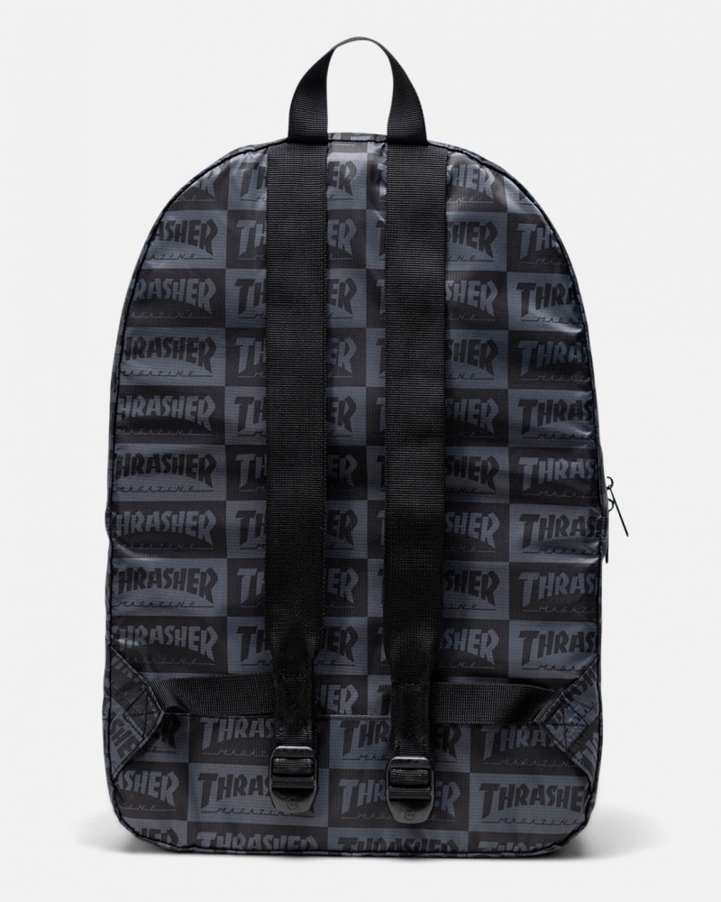 Bolsas Thrasher Magazine Thrasher X Herschel Packable daypack Negros | DUF-032716