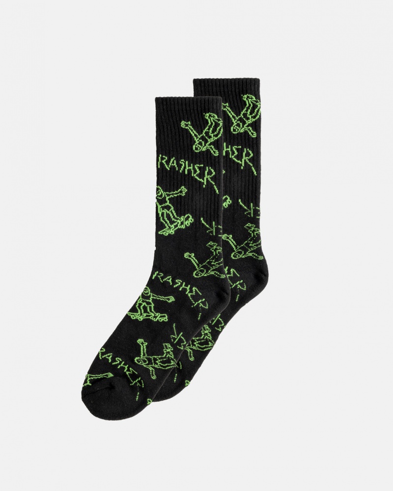 Calcetines Thrasher Magazine Gonz Socks Negros Verdes | EQH-572861
