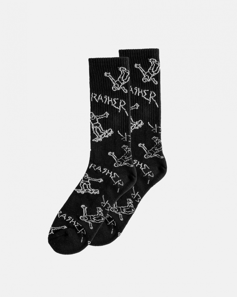 Calcetines Thrasher Magazine Gonz Socks Negros | BAL-293687