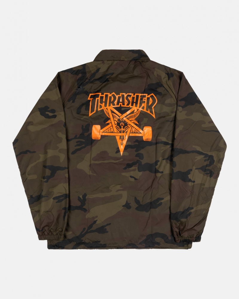 Chamarras Thrasher Magazine Skategoat Coach's Jacket Camuflados | RTA-465023