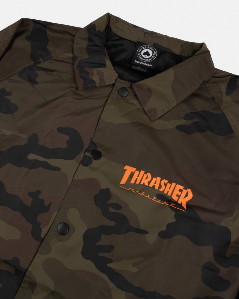 Chamarras Thrasher Magazine Skategoat Coach's Jacket Camuflados | RTA-465023