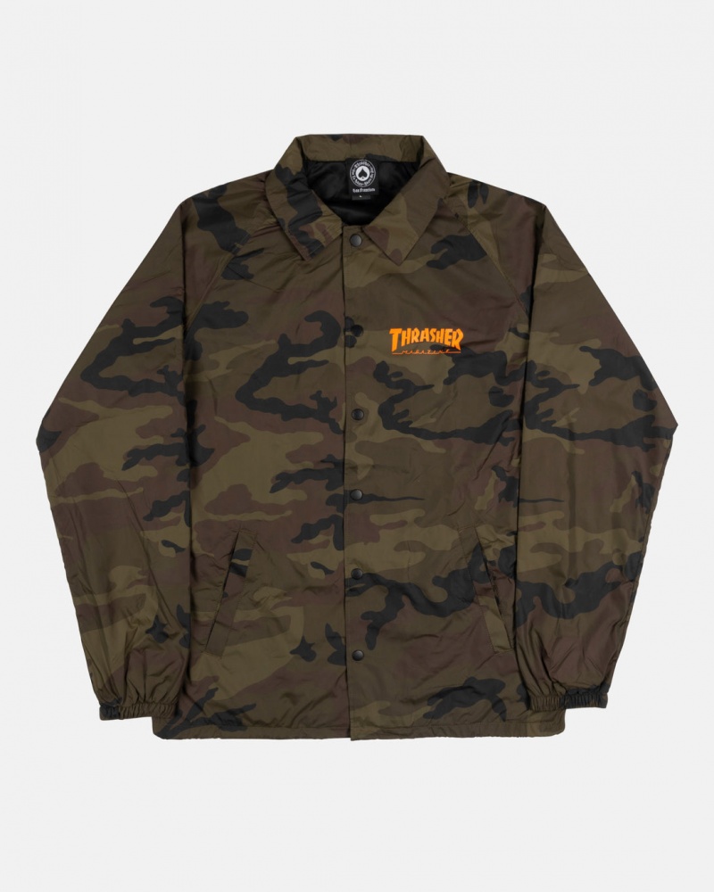 Chamarras Thrasher Magazine Skategoat Coach\'s Jacket Camuflados | RTA-465023
