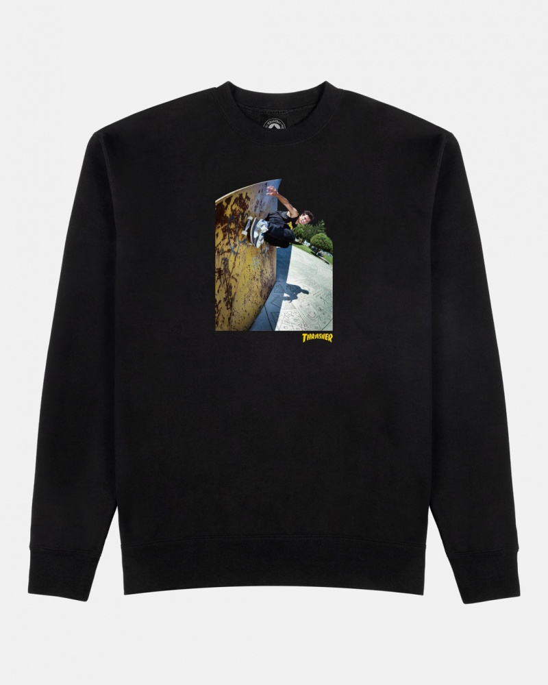 Crewneck Thrasher Magazine Mic-E Wallride Crewneck Negros | AFI-053627