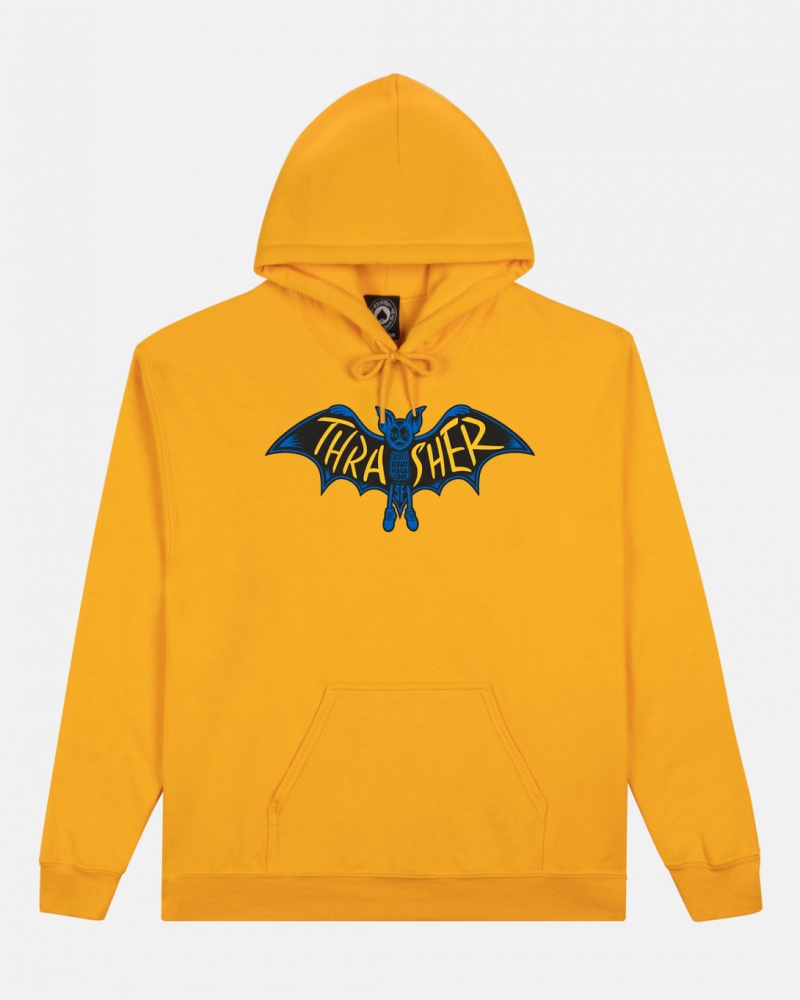 Hoodies Thrasher Magazine Bat Hoodie Dorados | ACD-184203