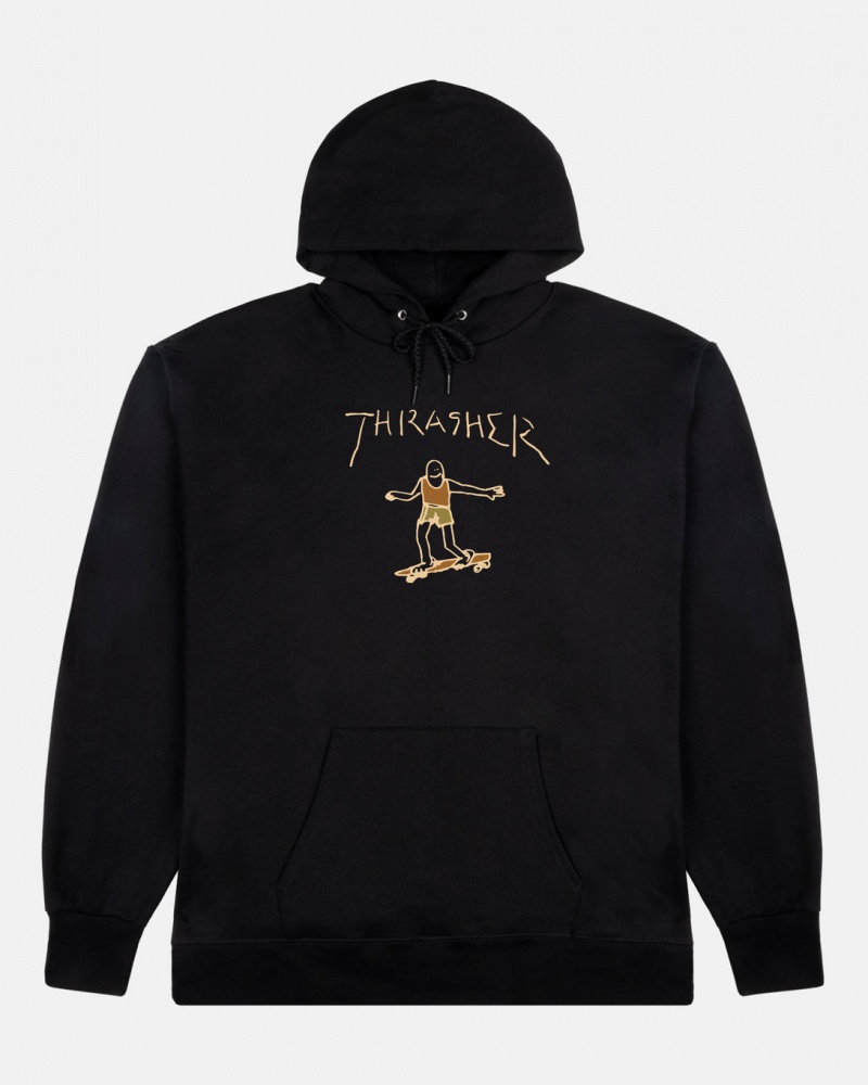 Hoodies Thrasher Magazine Gonz Hoodie Negros Marrom | JCI-164853