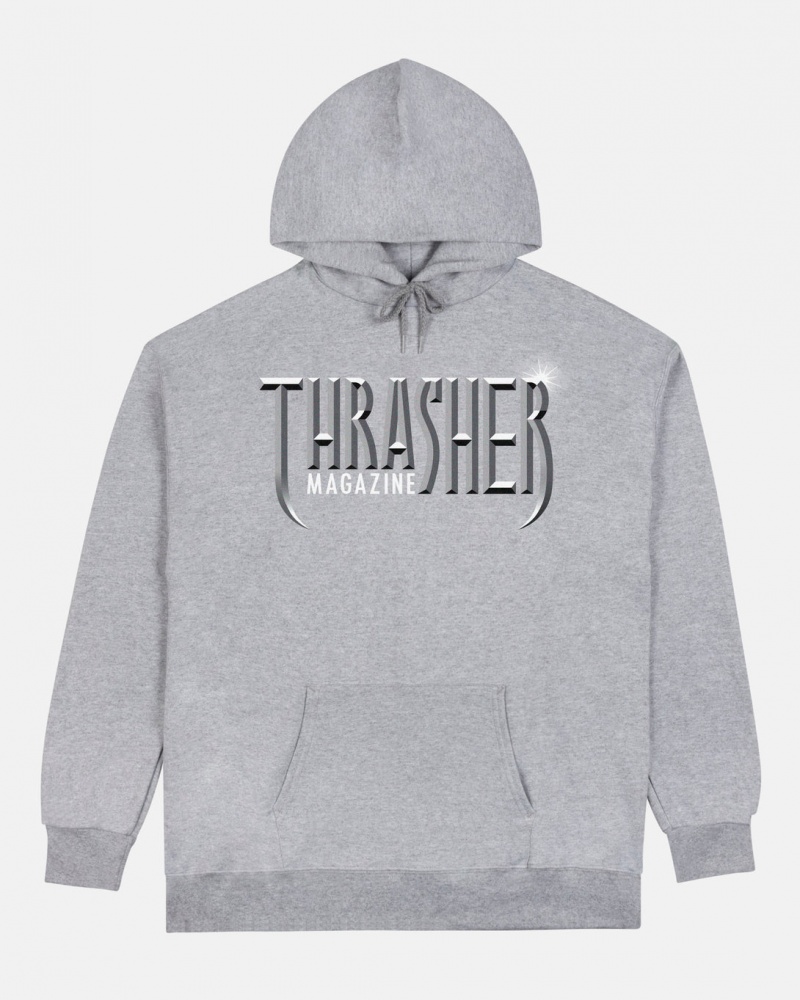 Hoodies Thrasher Magazine Gothic Hoodie Azules | MNE-107245