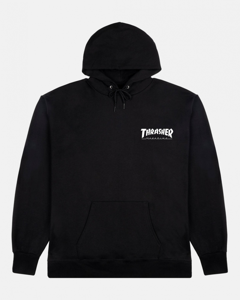 Hoodies Thrasher Magazine Little Thrasher Hoodie Negros | HVO-301625