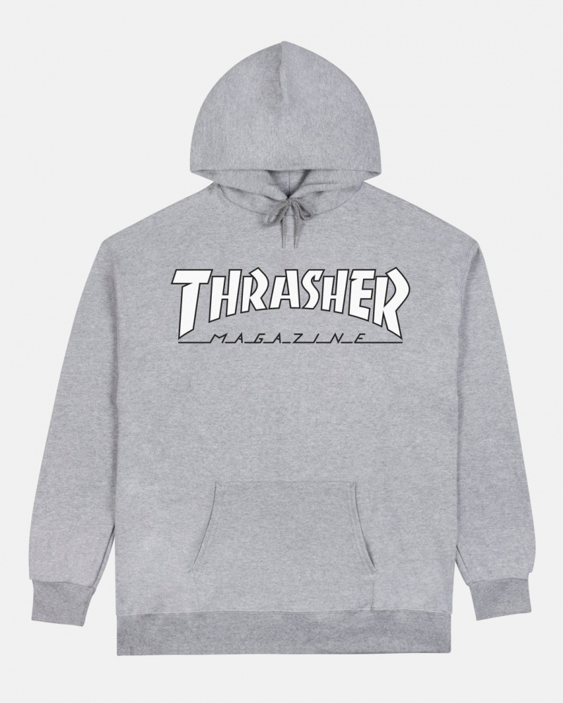 Hoodies Thrasher Magazine Outlined Hoodie Azules | IUX-738051