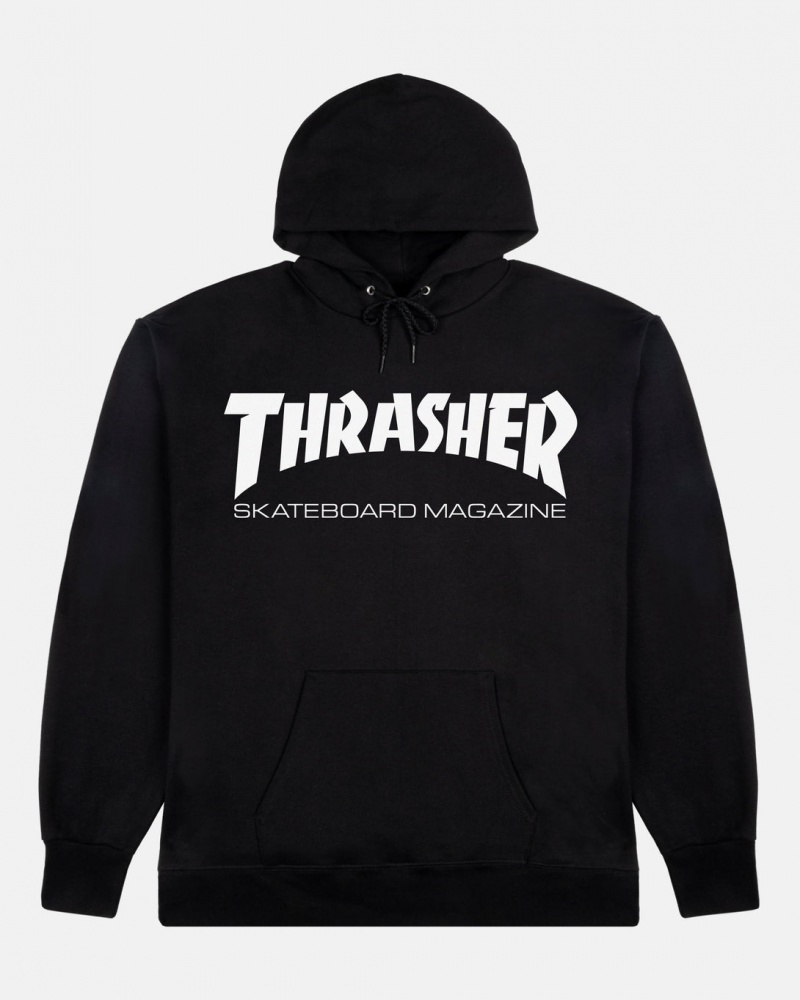 Hoodies Thrasher Magazine Skate Mag Hoodie Negros | BUI-165094
