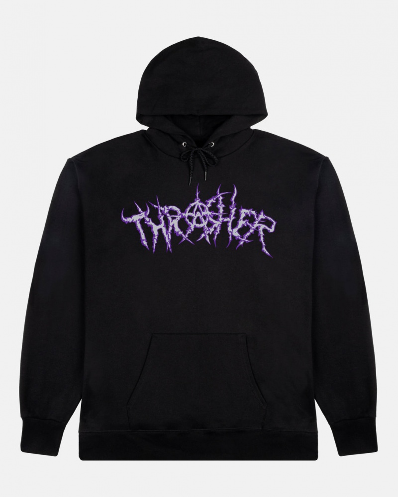 Hoodies Thrasher Magazine Thorns Hoodie Negros | UVY-205891