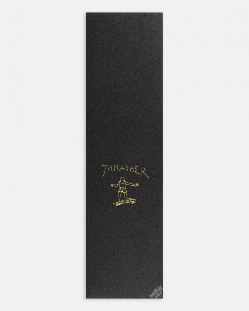 Other Thrasher Magazine Mob Grip x Thrasher Gonz Logo Griptape Grip Tape Negros | MHO-219640