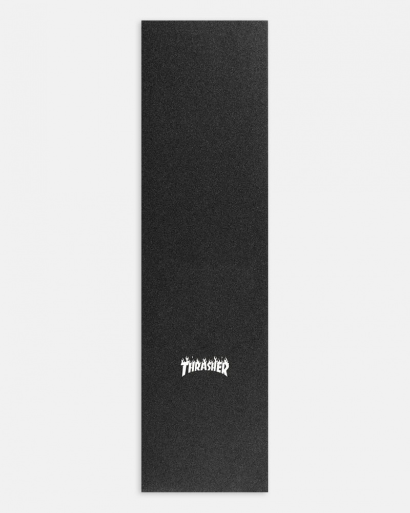 Other Thrasher Magazine Mob Grip x Thrasher Laser Cut Griptape Grip Tape Negros | SUQ-084672