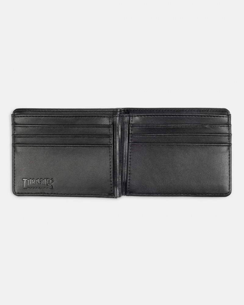 Other Thrasher Magazine Skategoat Cuero Bi-Fold Wallet Negros | VWR-047926