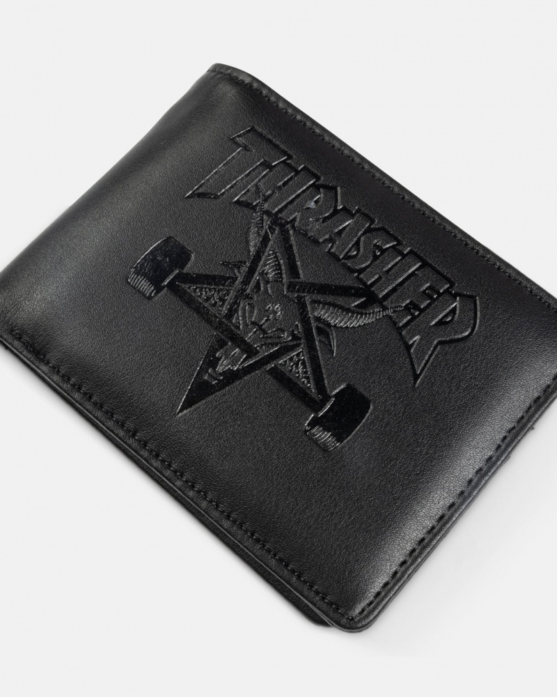 Other Thrasher Magazine Skategoat Cuero Bi-Fold Wallet Negros | VWR-047926