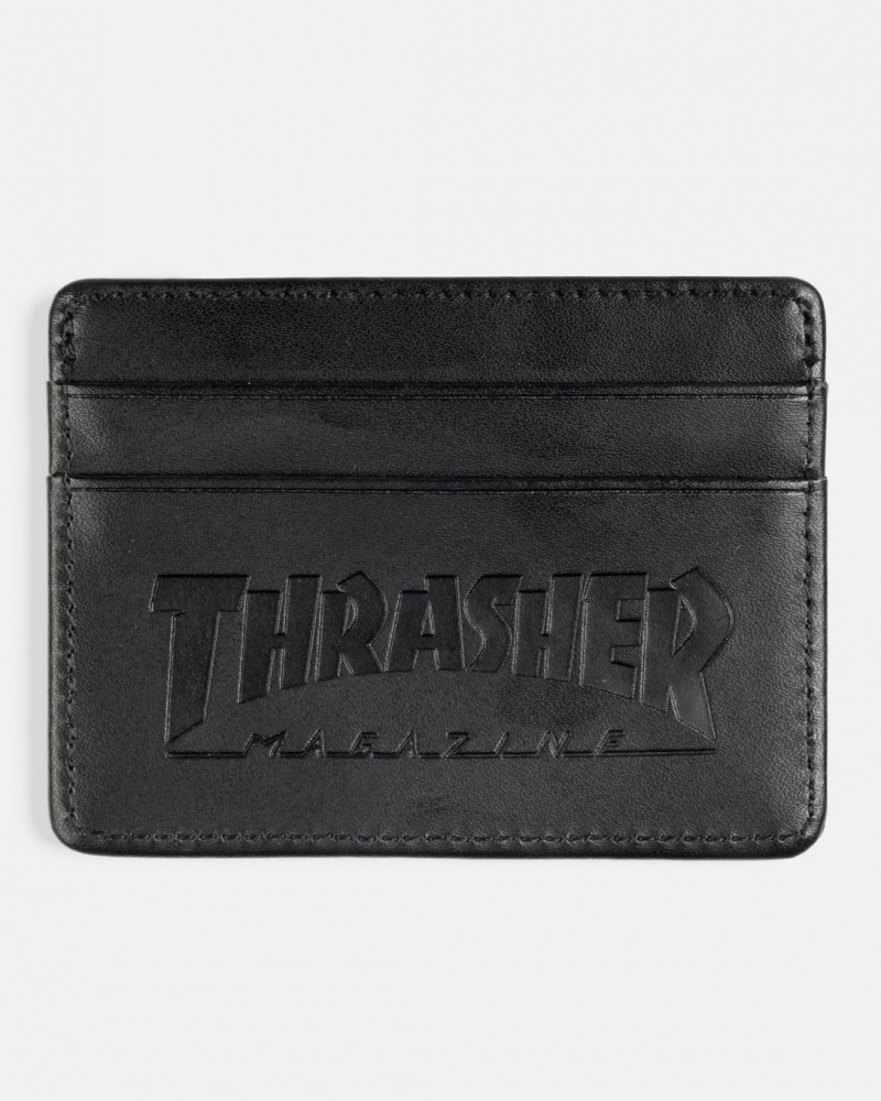 Other Thrasher Magazine Thrasher Cuero Card Wallet Negros | JCU-865017