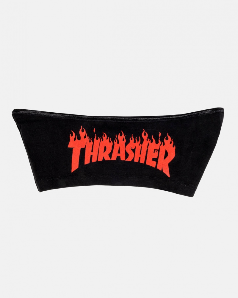 Pantalones Thrasher Magazine Hot Shorts Women's Negros | LGJ-963058