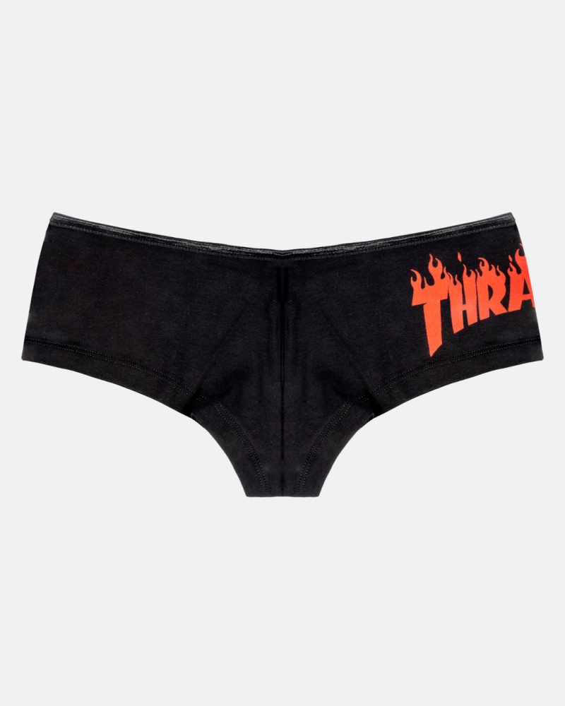 Pantalones Thrasher Magazine Hot Shorts Women\'s Negros | LGJ-963058