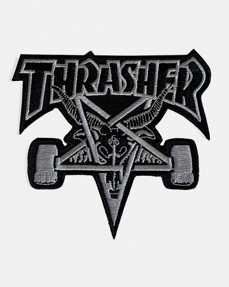 Pins & Patches Thrasher Magazine Skategoat Patch Negros Blancos | UPC-189645
